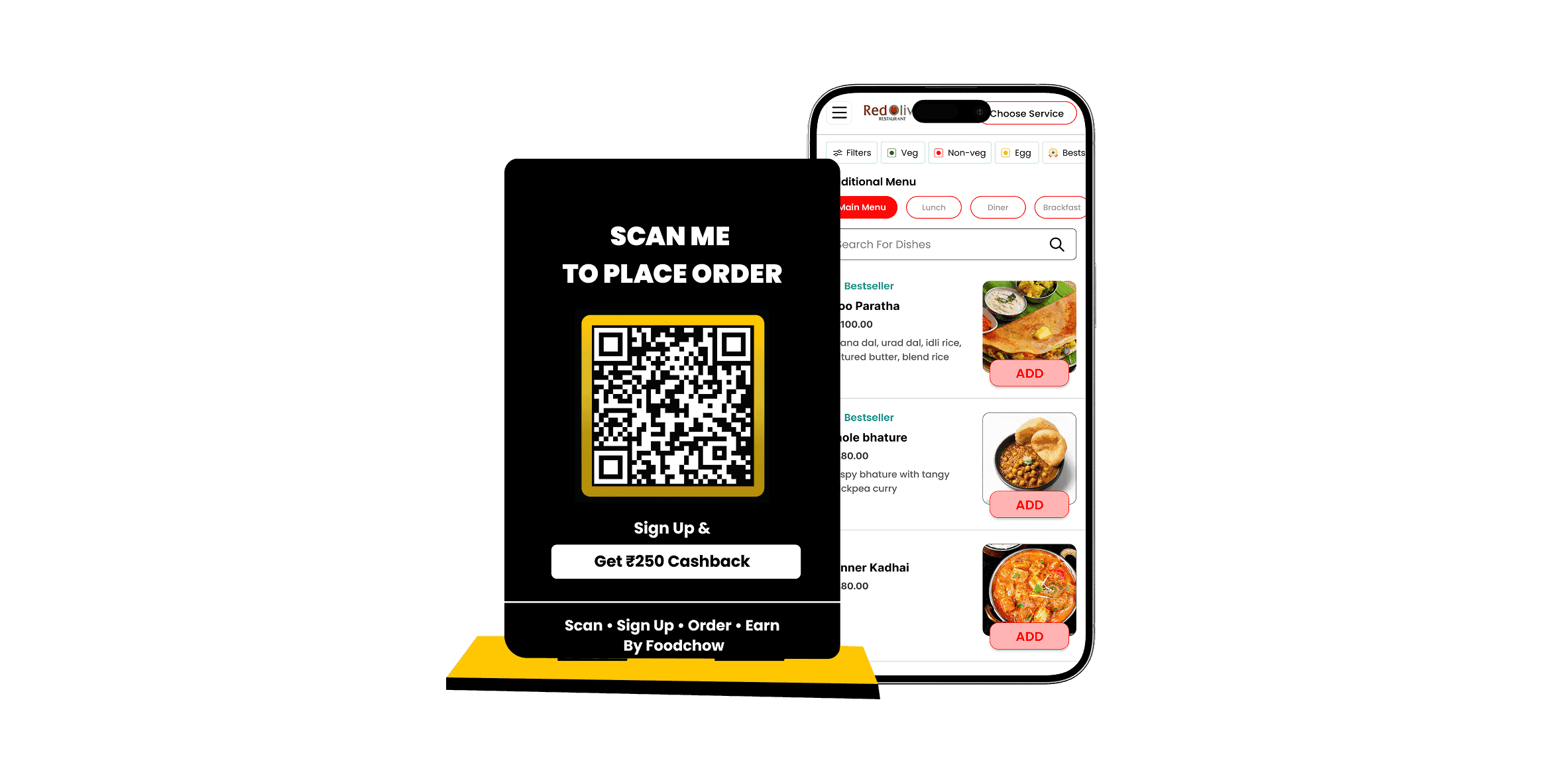 QR ordering at the table